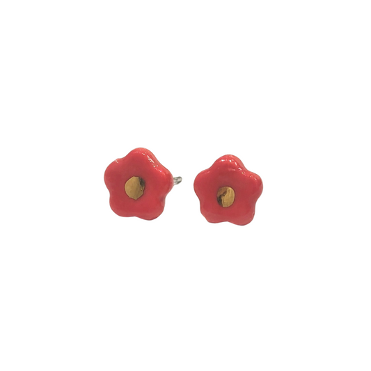 LNY Puffy Cloud Flower Studs