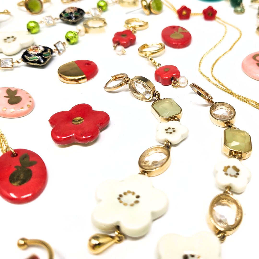 LNY Gold Dipped Circle Studs