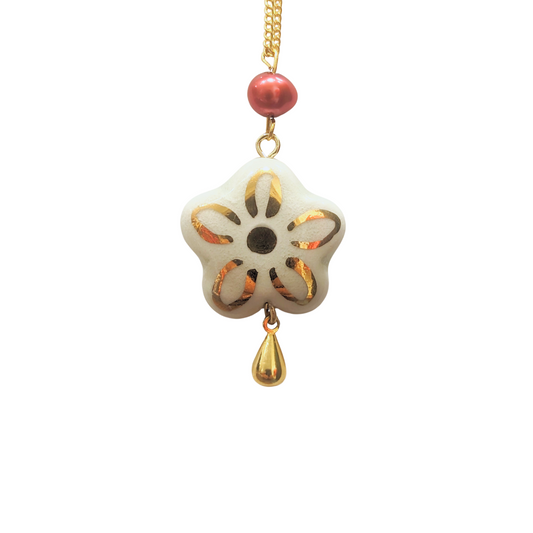 LNY Double Floral Drop Necklace
