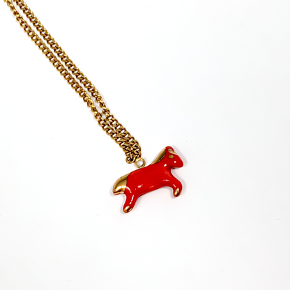Horse Micro Charm Necklace