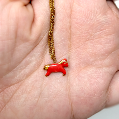 Horse Micro Charm Necklace