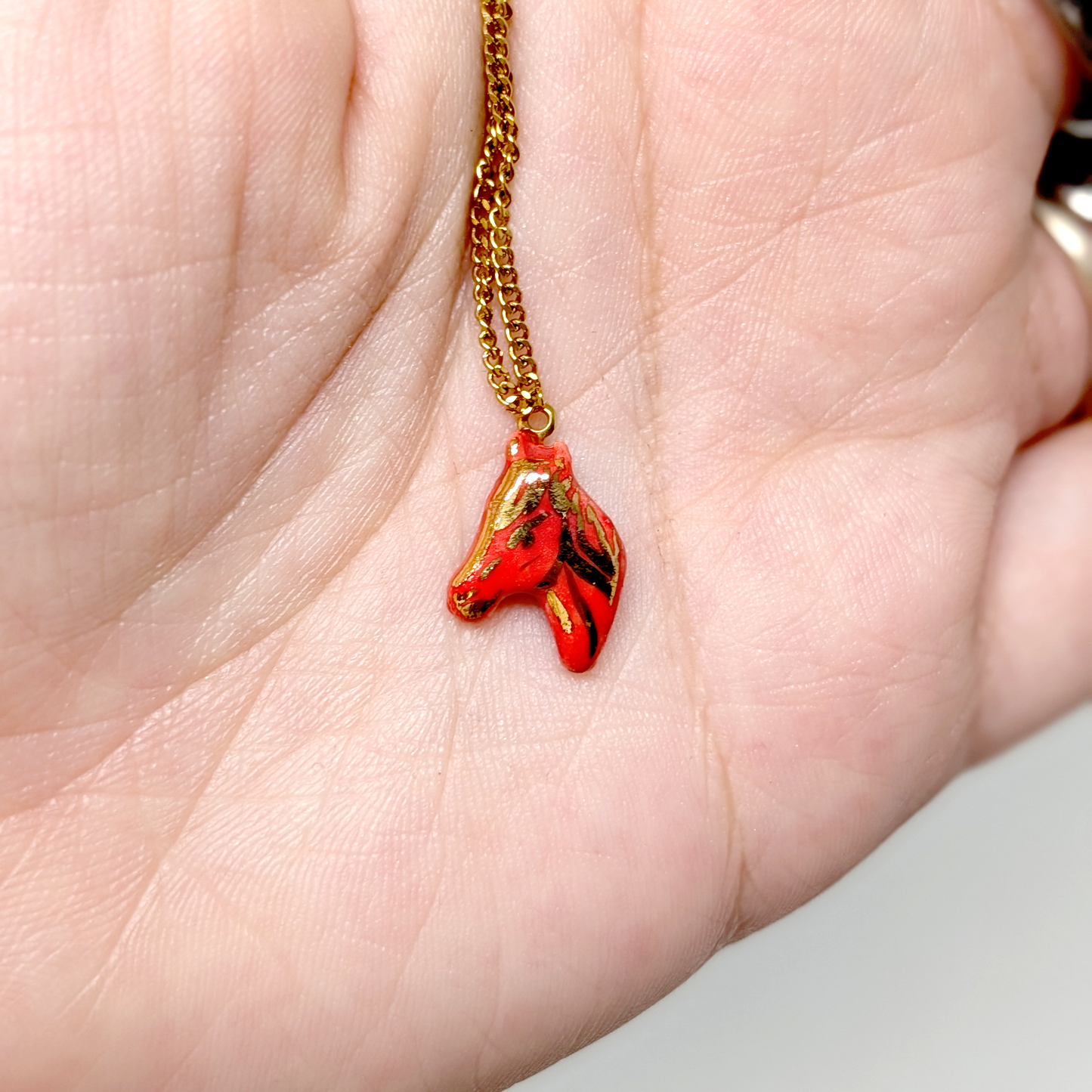 Horse Portrait Charm Necklace