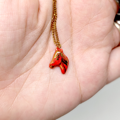 Horse Portrait Charm Necklace