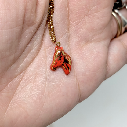 Horse Portrait Charm Necklace