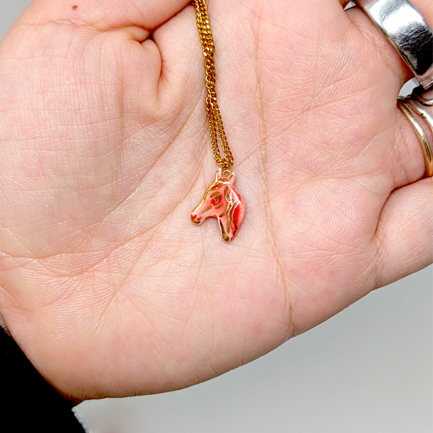 Horse Portrait Charm Necklace
