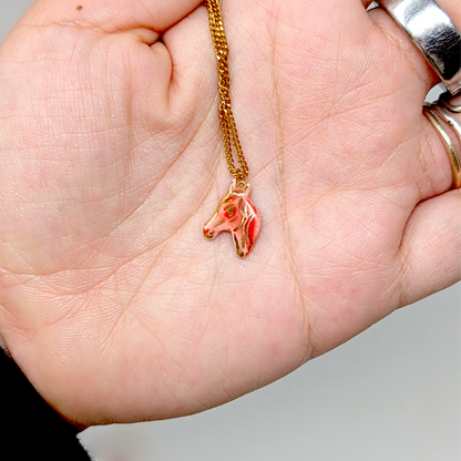 Horse Portrait Charm Necklace