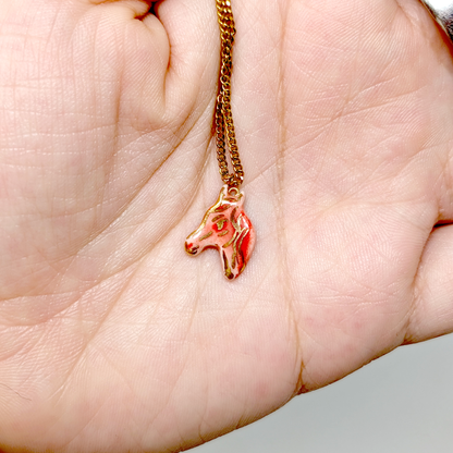 Horse Portrait Charm Necklace
