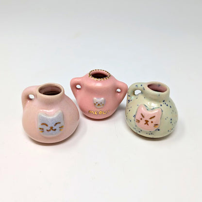 Pastel Cats Mini Vases
