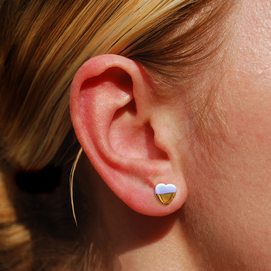 Heart Studs - Gold Dipped