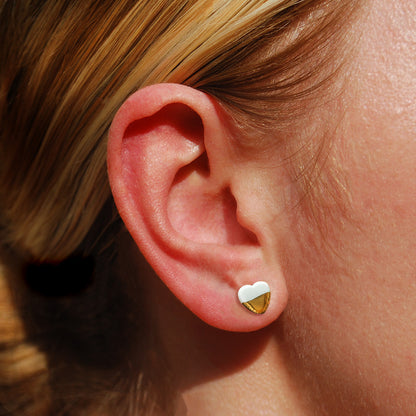 Heart Studs - Gold Dipped
